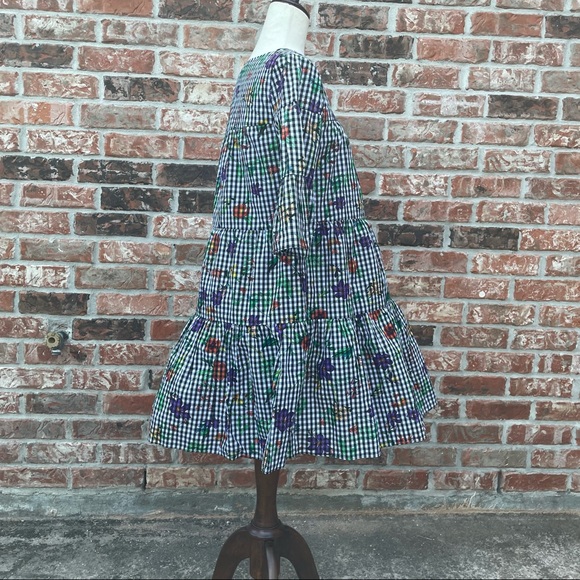 NWT Romeo & Juliet Couture black and white gingham and floral minidress / S - Picture 7 of 16